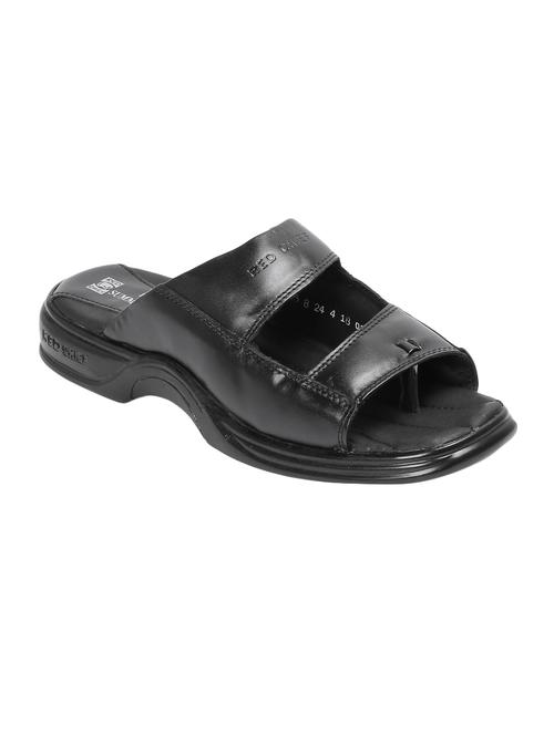 black leather slip on sandals - 15856173 - Standard Image - 1