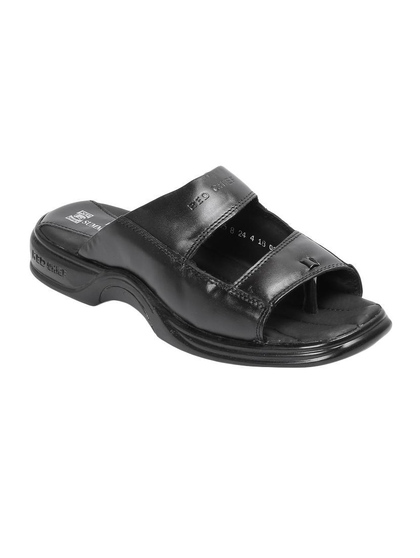 black leather slip on sandals - 15856173 - Zoom Image - 1
