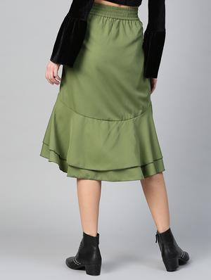tie-knot ruffled high-low skirt - 15856182 - Standard Image - 3