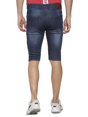 blue washed ripped denim shorts - 15856241 - Standard Image - 3
