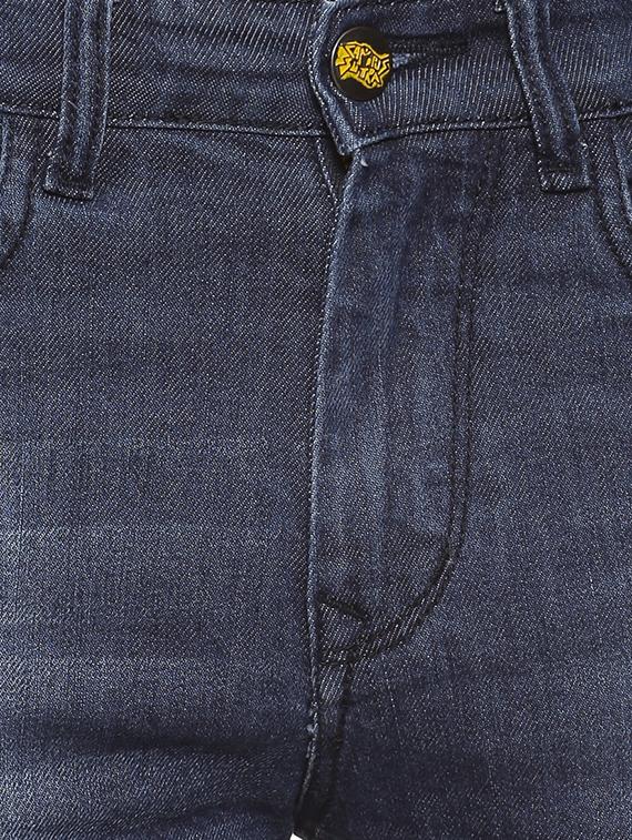 blue washed ripped denim shorts - 15856241 - Zoom Image - 4