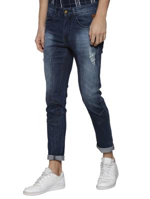 blue denim light ripped jeans - 15856251 - Standard Image - 2