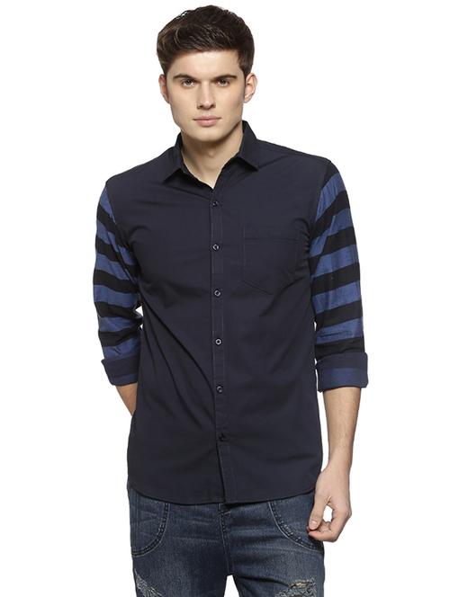 blue cotton casual shirt - 15856260 - Standard Image - 1
