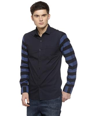 blue cotton casual shirt - 15856260 - Standard Image - 2