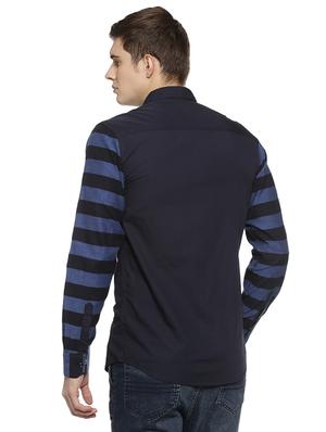 blue cotton casual shirt - 15856260 - Standard Image - 3