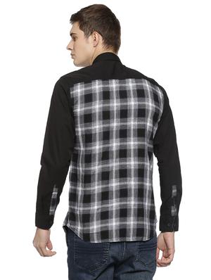 black checkered casual shirt - 15856261 - Standard Image - 3