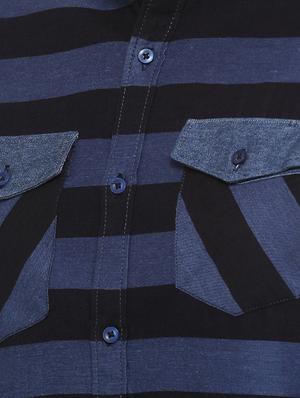 blue striped casual shirt - 15856267 - Standard Image - 4