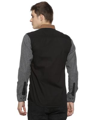black cotton casual shirt - 15856268 - Standard Image - 3