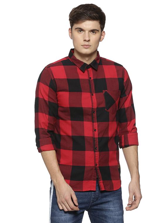 red checkered casual shirt - 15856269 - Zoom Image - 1