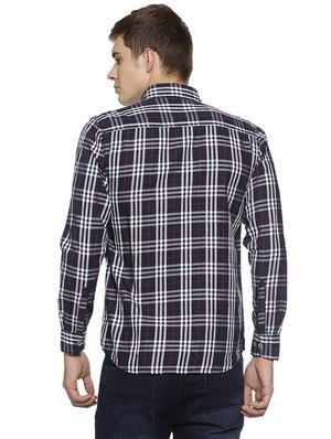 blue checkered casual shirt - 15856275 - Standard Image - 3