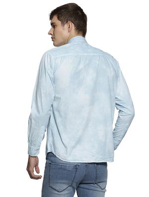 blue cotton casual shirt - 15856282 - Standard Image - 3