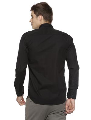 black cotton casual shirt - 15856283 - Standard Image - 3
