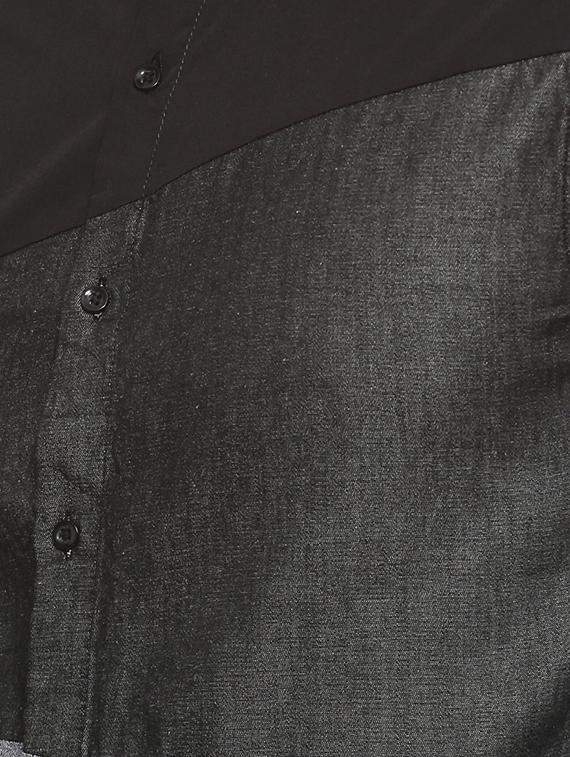 black cotton casual shirt - 15856283 - Zoom Image - 4