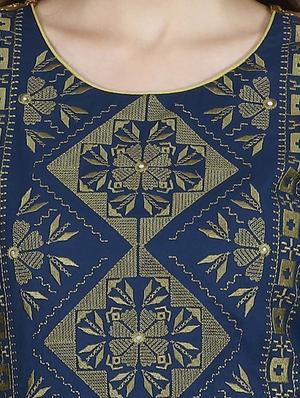 layered embroidered kurta - 15856821 - Standard Image - 4