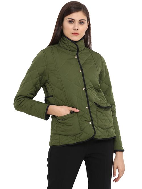flap pocket quilted jacket - 15856848 - Standard Image - 1