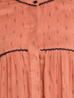 contrast lace detail gathered shirt - 15856851 - Standard Image - 5