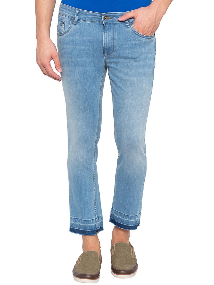 blue cotton washed jeans - 15856857 - Zoom Image - 1