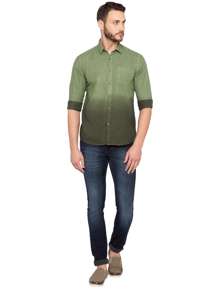 green ombre casual shirt - 15856873 - Zoom Image - 4