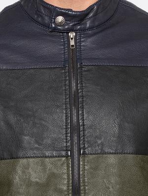 green leatherette biker jacket - 15856883 - Standard Image - 5