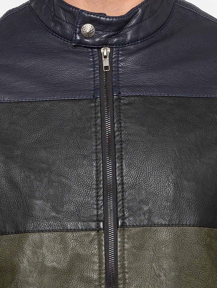 green leatherette biker jacket - 15856883 - Zoom Image - 5