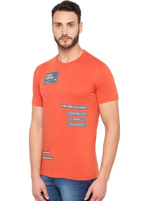 orange front print t-shirt - 15856919 - Standard Image - 2
