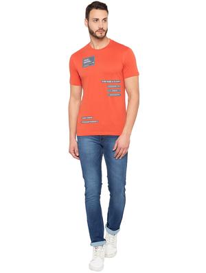 orange front print t-shirt - 15856919 - Standard Image - 4