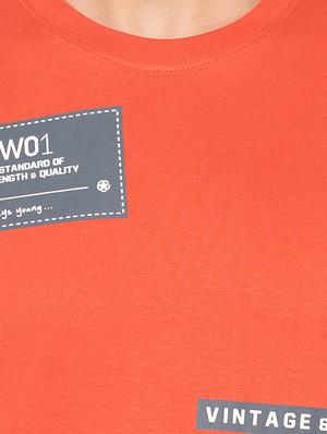 orange front print t-shirt - 15856919 - Standard Image - 5