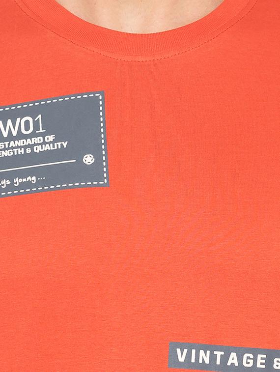 orange front print t-shirt - 15856919 - Zoom Image - 5