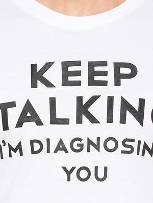 white typographic chest print t-shirt - 15856924 - Standard Image - 5