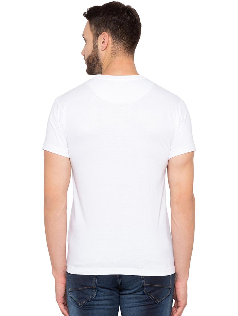 white typographic chest print t-shirt - 15856924 - Zoom Image - 3