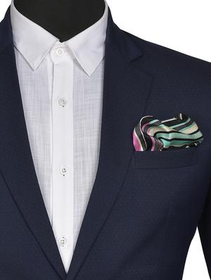 pink & light blue silk pocketsquare - 15856976 - Standard Image - 3