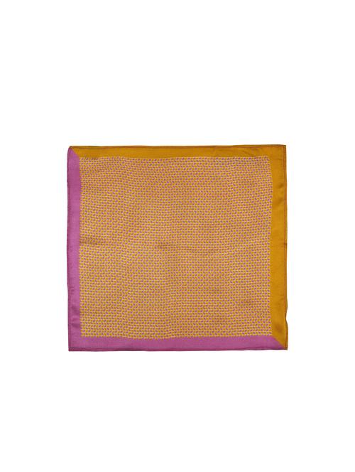 gold & purple silk pocketsquare - 15856986 - Standard Image - 1