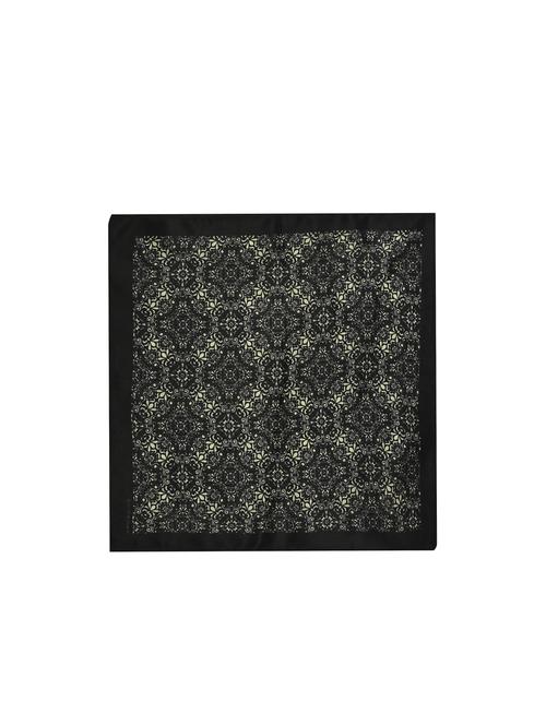 black silk pocketsquare - 15856997 - Standard Image - 1