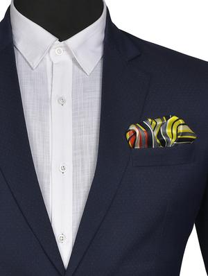red & yellow silk pocketsquare - 15857006 - Standard Image - 3