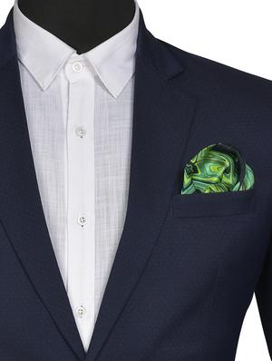 green silk pocketsquare - 15857009 - Standard Image - 3