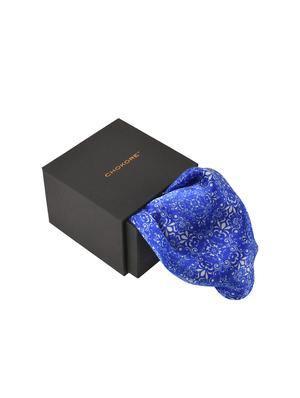 cobalt blue and white silk pocketsquare - 15857010 - Standard Image - 2