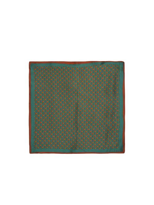 dark sea green silk pocketsquare - 15857022 - Standard Image - 1