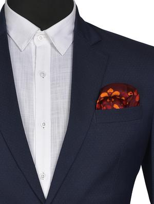 maroon silk pocketsquare - 15857032 - Standard Image - 3
