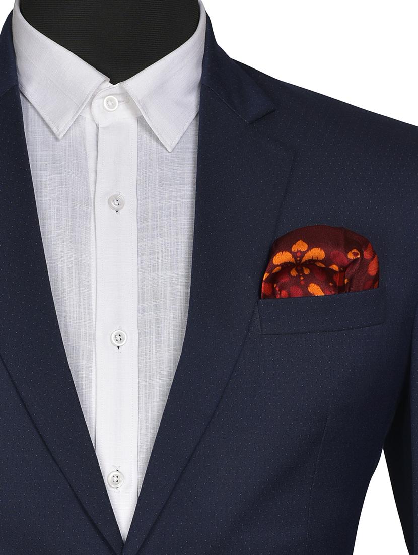 maroon silk pocketsquare - 15857032 - Zoom Image - 3