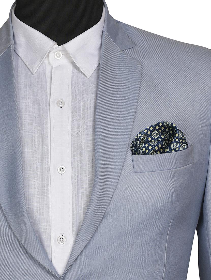 navy blue silk pocketsquare - 15857033 - Zoom Image - 3