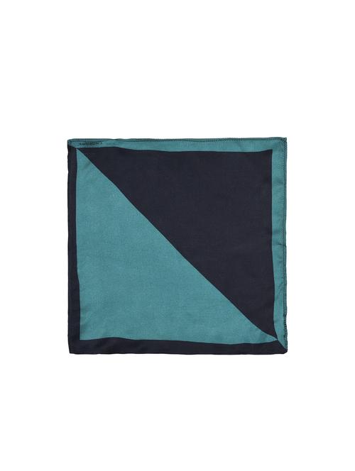 navy & light blue silk pocketsquare - 15857034 - Standard Image - 1