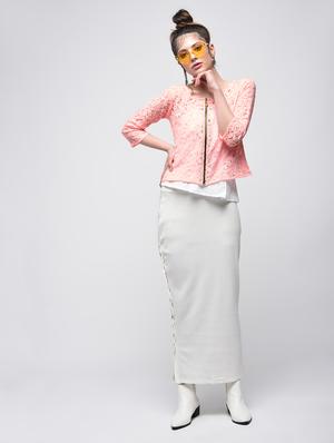 lace zip up front top - 15857057 - Standard Image - 3