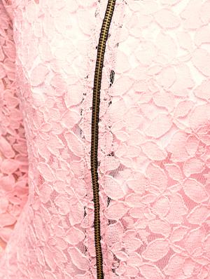 lace zip up front top - 15857057 - Standard Image - 5