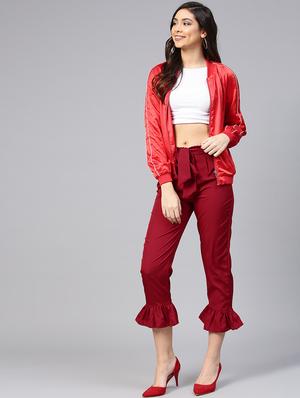 ruffled hem paperbag trouser - 15857103 - Standard Image - 4