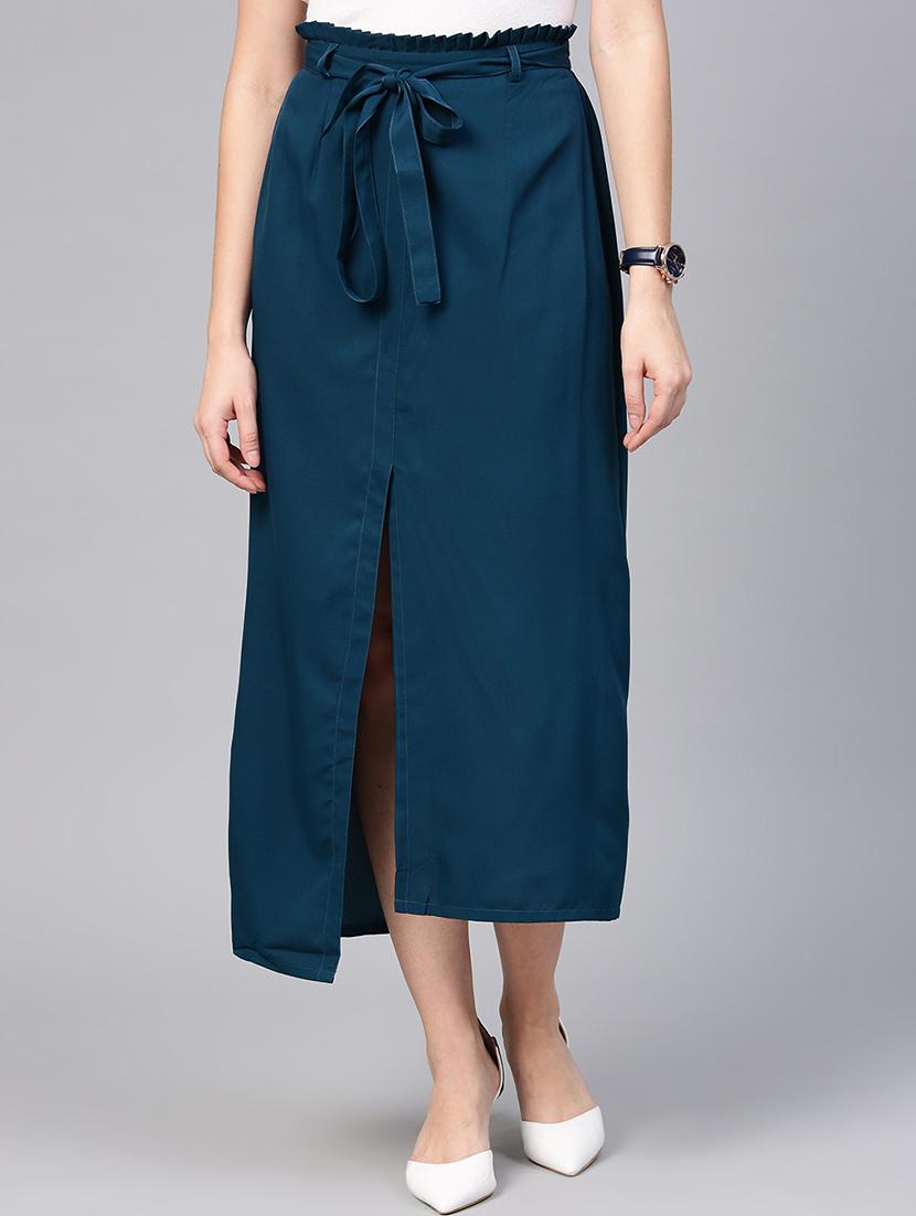 paper bag front slit skirt - 15857104 - Zoom Image - 1