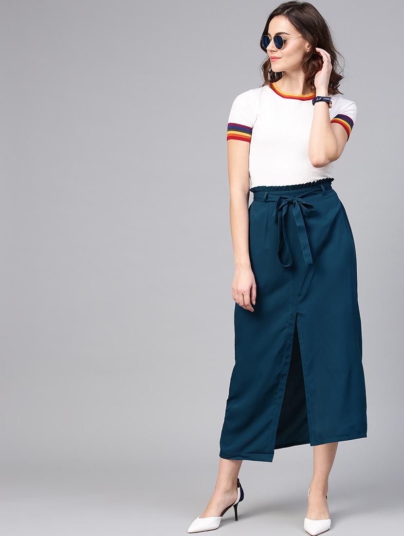 paper bag front slit skirt - 15857104 - Zoom Image - 4