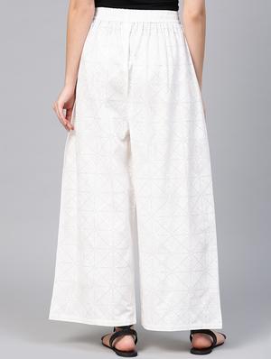 elasticated waist block print palazzo - 15857109 - Standard Image - 3