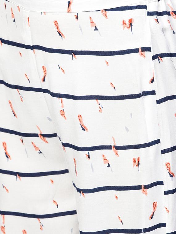 floral striped flared palazzo - 15857110 - Zoom Image - 5