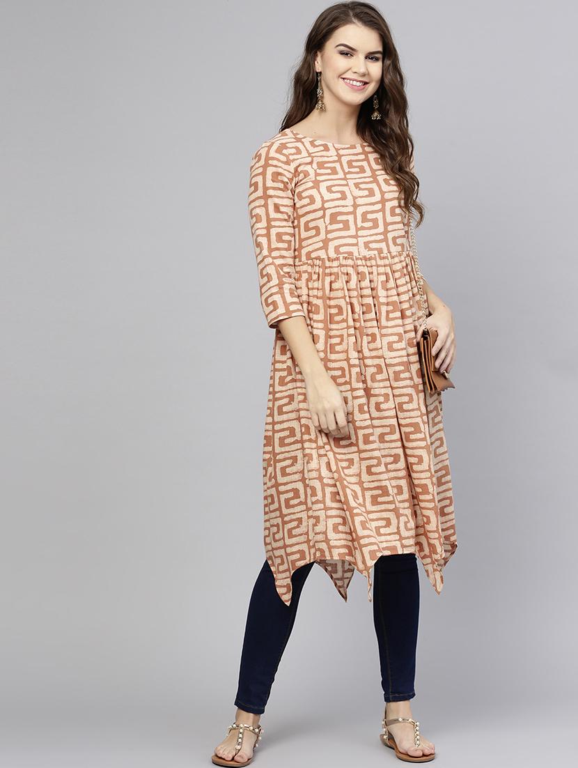 asymmetric printed kurta - 15857122 - Zoom Image - 1