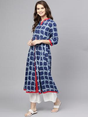 printed anarkali kurta - 15857123 - Standard Image - 2